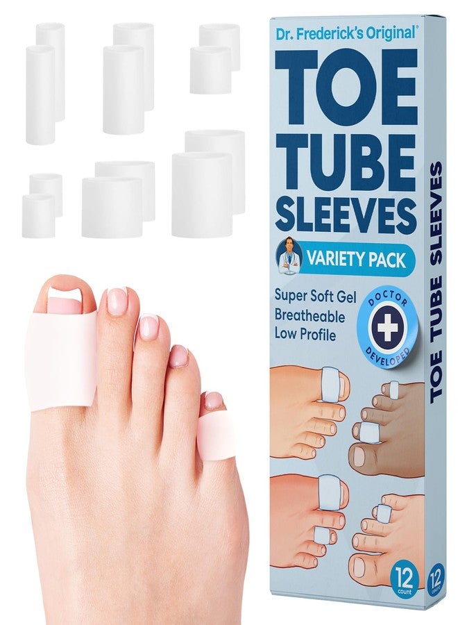 Dr. Frederick's Original Gel Toe Tubes 12 Piece Variety Pack - Small, Medium and Large Sizes - Toe Protectors & Separators for Calluses - Blisters - Corns - Image 1